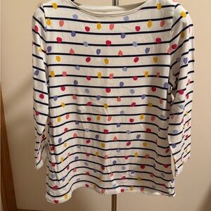 Talbots Multicolor Polka Dot Tee